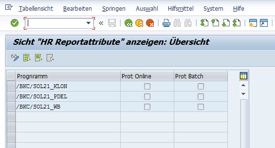 Protokollierung von Reporsstarts im SAP HCM